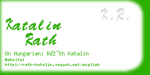 katalin rath business card